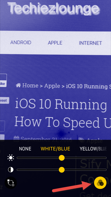 change color in magnifier in ios 10