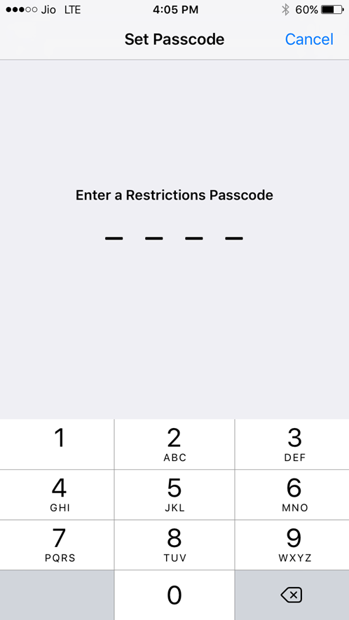 reset restrictions passcode on iphone without restore