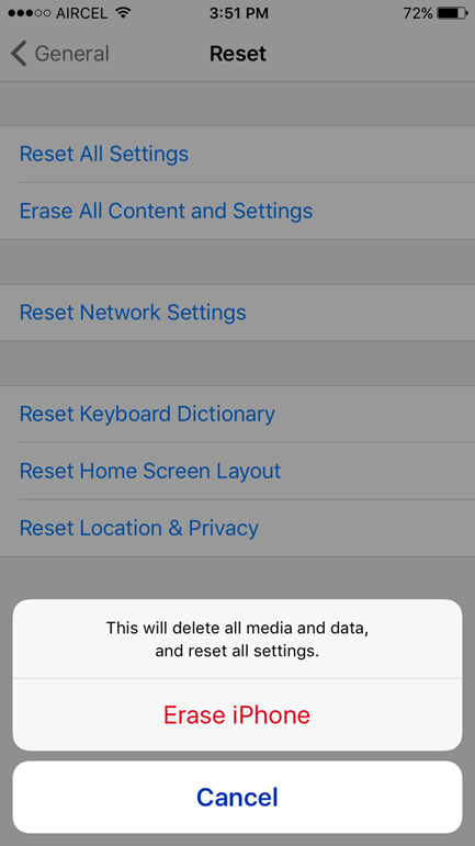 reset iphone to factory settings to speed up ios 10