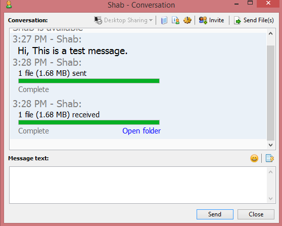 softros lan messenger send files