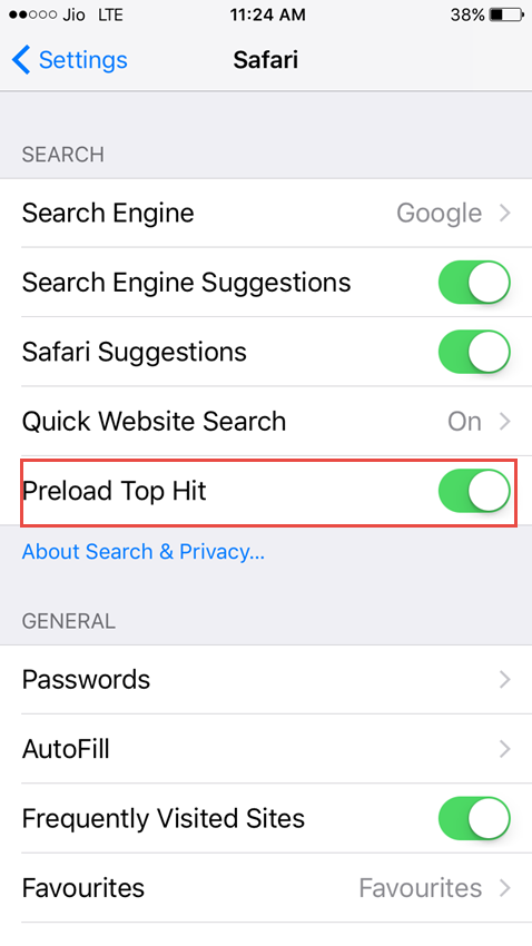 Turn Off Webpage Preloading In Safari On iPhone, iPad To Save Data