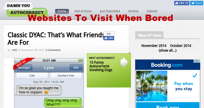 Bored A Lot - Cool Websites For Bored People