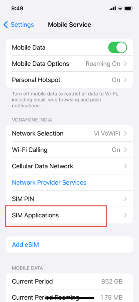tap on SIM Applications to disable flash messages
