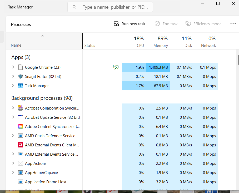 Find Programs Using Too Many Resources