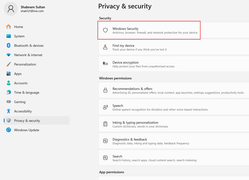 Reset Firewall Using Windows Security